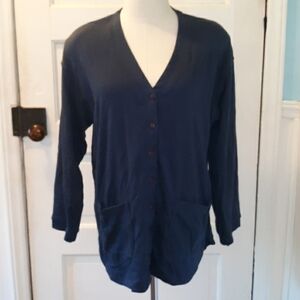 Vintage 1980s Qui blue medium cardigan